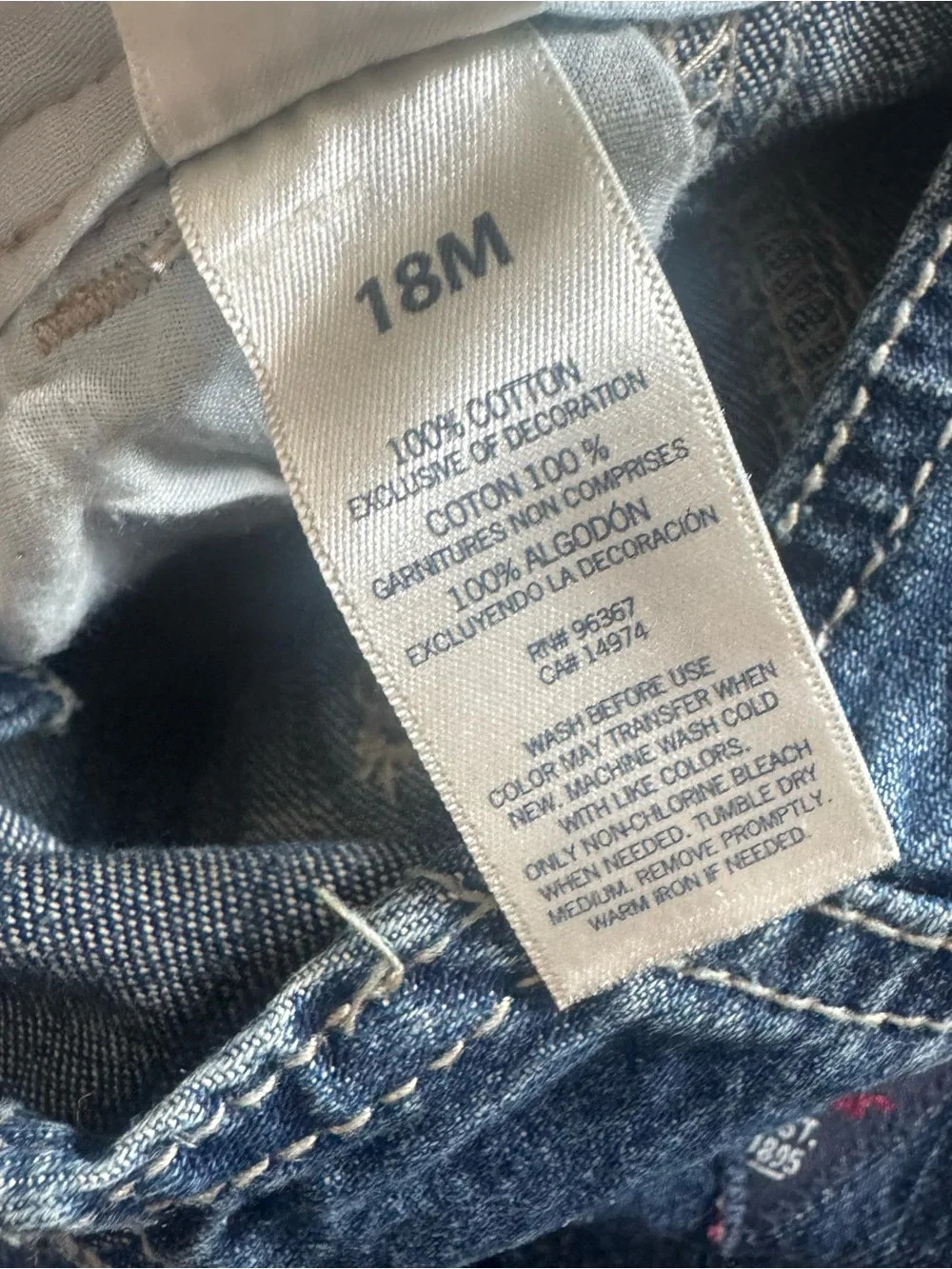 OshKosh B’goh Overalls Size 18 Months